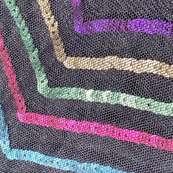 AQUA - dress: rainbow mesh top w black tutu skirt, straps have been adj. - 12 - Picture 13 of 16